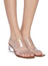 Figure View - Click To Enlarge - CULT GAIA - 'Jila' orb heel PVC strap leather sandals