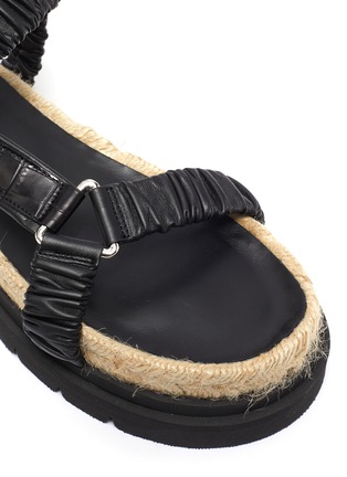 Detail View - Click To Enlarge - 3.1 PHILLIP LIM - Noa' Ruched Leather Strap Platform Sandals
