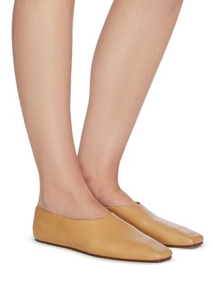 Figure View - Click To Enlarge - THE ROW - High throat leather ballerina flats