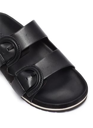 Detail View - Click To Enlarge - VINCE - Glyn' Double Buckle Band Leather Platform Slides