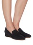 Figure View - Click To Enlarge - VINCE - Fauna' Heeled Suede Loafers