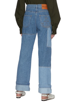 Back View - Click To Enlarge - JW ANDERSON - Patchwork stonewash jeans
