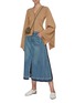 Figure View - Click To Enlarge - JW ANDERSON - Merino wool draped sleeve cardigan