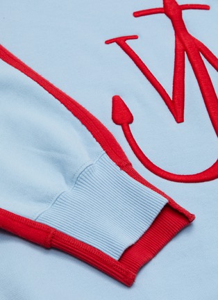  - JW ANDERSON - Contrast Colour Fleece Back Anchor Logo Cotton Sweatshirt