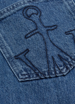 Detail View - Click To Enlarge - JW ANDERSON - Asymmetric Raw Hem Denim Midi Skirt
