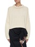 Main View - Click To Enlarge - JW ANDERSON - Bow tied back mock neck cropped sweater