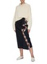 Figure View - Click To Enlarge - JW ANDERSON - Bow tied back mock neck cropped sweater