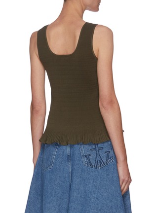 Back View - Click To Enlarge - JW ANDERSON - Pleat Ruffle Hem Tank Top