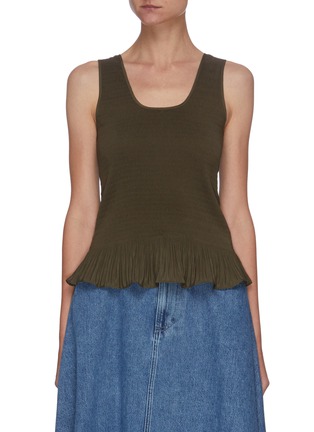 Main View - Click To Enlarge - JW ANDERSON - Pleat Ruffle Hem Tank Top