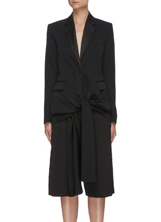 Main View - Click To Enlarge - JW ANDERSON - Wool gabardine knotted front tuxedo jacket