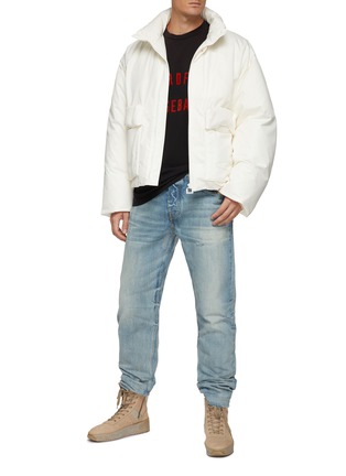 Figure View - Click To Enlarge - FEAR OF GOD - Distressed Whiskered Denim Jeans