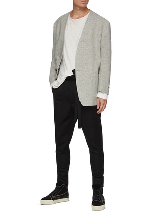 Figure View - Click To Enlarge - FEAR OF GOD - Donegal wool collarless everyday sportcoat