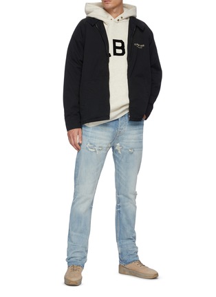 Figure View - Click To Enlarge - FEAR OF GOD - Distressed Detail Whiskered Denim Jeans