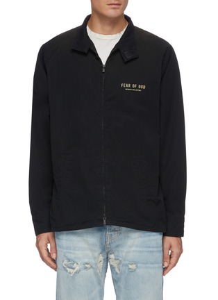 Main View - Click To Enlarge - FEAR OF GOD - Logo Print Cotton Poplin Jacket