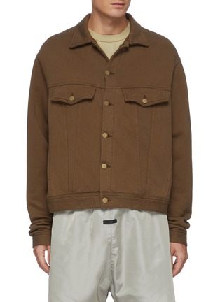 Main View - Click To Enlarge - FEAR OF GOD - Terry Cotton Fleece Trucker Jacket