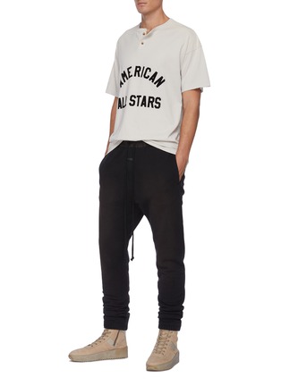 Figure View - Click To Enlarge - FEAR OF GOD - American All Star slogan print henley T-shirt