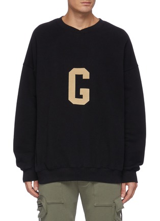 Main View - Click To Enlarge - FEAR OF GOD - 'G' Alphabet Print Cotton Fleece Sweatshirt