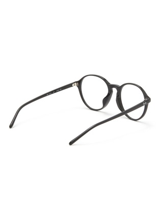 Back View - Click To Enlarge - RAY-BAN - Round Acetate Frame Thin Temple Optical Glasses