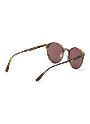 Figure View - Click To Enlarge - RAY-BAN - Tortoiseshell Effect Round Acetate Frame Thin Temple Sunglasses