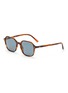 Main View - Click To Enlarge - RAY-BAN - Tortoiseshell Effect Square Acetate Frame Thin Temple Sunglasses