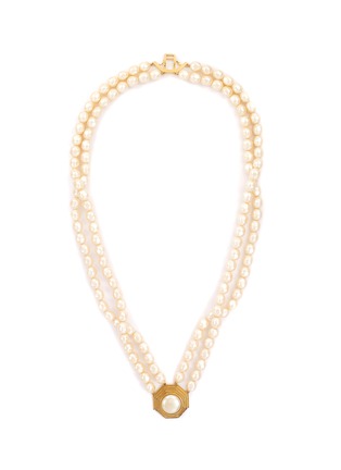 Main View - Click To Enlarge - LANE CRAWFORD VINTAGE ACCESSORIES - YSL Pendant Four Strand Pearl Necklace