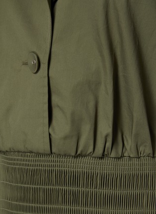 Detail View - Click To Enlarge - SELF-PORTRAIT - Back Cut Out Ruffle Hem Organic Cotton Mini Dress
