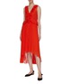 Figure View - Click To Enlarge - SELF-PORTRAIT - Ruffle Trim Pleat Sleeveless Chiffon Midi Dress