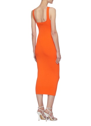 Back View - Click To Enlarge - SELF-PORTRAIT - Buttoned rib-knit midi dress