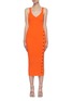 Main View - Click To Enlarge - SELF-PORTRAIT - Buttoned rib-knit midi dress