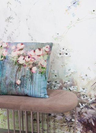 Detail View - Click To Enlarge - ILLUSTRE - Large Velvet Cushion – April Blue