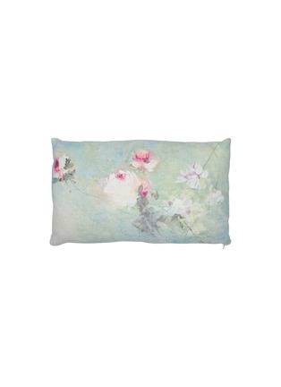 Main View - Click To Enlarge - ILLUSTRE - Small Linen Cushion – Turquoise