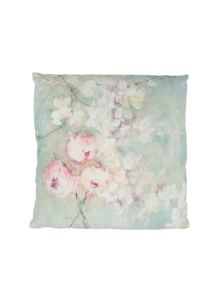 Main View - Click To Enlarge - ILLUSTRE - Large Linen Cushion – Turquoise