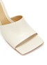 Detail View - Click To Enlarge - BOTTEGA VENETA - Square Toe Open Toe Heeled Leather Mules