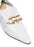 Detail View - Click To Enlarge - BOTTEGA VENETA - Horsebit heel leather loafers