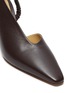Detail View - Click To Enlarge - BOTTEGA VENETA - 'Almond' Elastic Slingback Asymmetric Leather Pumps