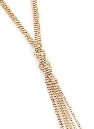 Detail View - Click To Enlarge - ROSANTICA - 'Chevron' twisted crystal fringe necklace