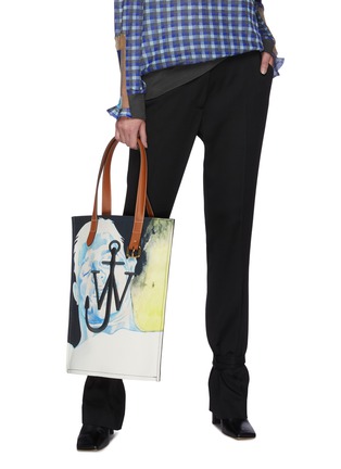 Figure View - Click To Enlarge - JW ANDERSON - Logo embroidered printed tote bag