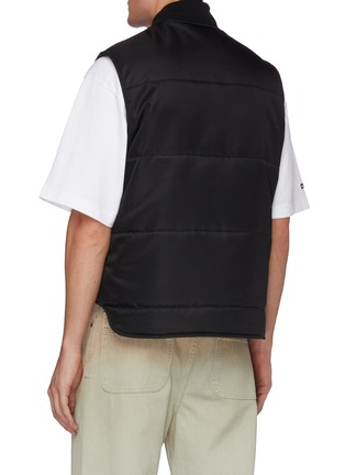 Back View - Click To Enlarge - HERON PRESTON - Zip Pocket Rib Knit Collar Nylon Vest