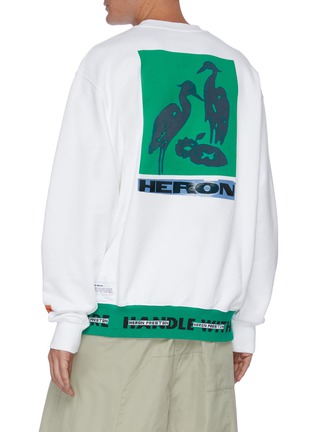 Back View - Click To Enlarge - HERON PRESTON - Wide band hem logo patch sweatshirt