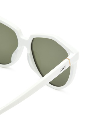 Detail View - Click To Enlarge - LOEWE - Logo Temple Angular Acetate Frame Sunglasses