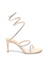 Main View - Click To Enlarge - RENÉ CAOVILLA - Cleo' strass coil anklet satin heel sandals