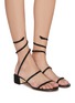Figure View - Click To Enlarge - RENÉ CAOVILLA - Cleo' chandelier strass coil anklet satin sandals