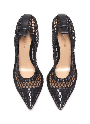 Detail View - Click To Enlarge - GIANVITO ROSSI - 'Fishnet' point toe pumps