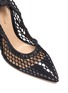 Detail View - Click To Enlarge - GIANVITO ROSSI - 'Fishnet' point toe pumps