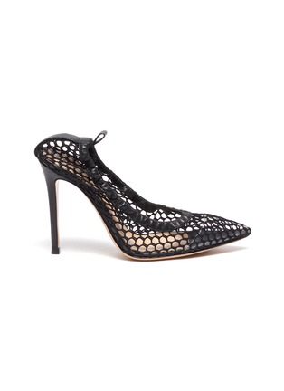 Main View - Click To Enlarge - GIANVITO ROSSI - 'Fishnet' point toe pumps