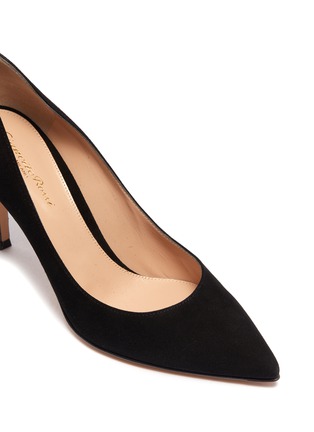Detail View - Click To Enlarge - GIANVITO ROSSI - GIANVITO 85 SUEDE LEATHER PUMPS