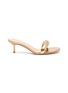 Main View - Click To Enlarge - GIANVITO ROSSI - Puff band metallic leather mules