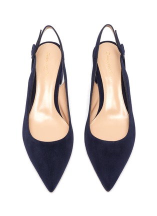 Detail View - Click To Enlarge - GIANVITO ROSSI - Amee' Point Toe Block Heel Slingback Suede Pumps