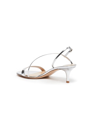  - GIANVITO ROSSI - Manhattan' Metallic Strappy Heeled Leather Sandals