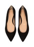 Detail View - Click To Enlarge - GIANVITO ROSSI - Point Toe Suede Ballet Flats